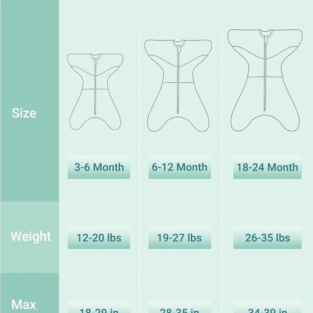 Green Starfish Design Baby Swaddle Sack